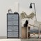 Sorbus Dresser with 4 Drawers - Bedside Furniture & Night Stand End Table Dresser with Steel Frame, Wood Top, Easy Pull Fabric Bins for Home, Bedroom Accessories, Office & Dorm